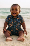 MOLOKAI NAVY FLORAL PRINTED WOVEN ROMPER