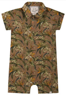  MOLOKAI BEIGE FLORAL PRINTED WOVEN ROMPER