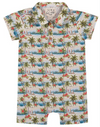 MOLOKAI HAWAIIAN ISLAND PRINTED WOVEN ROMPER