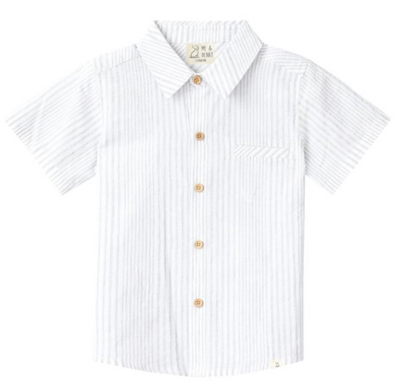 GREY STRIPE NEWPORT WOVEN SHIRT