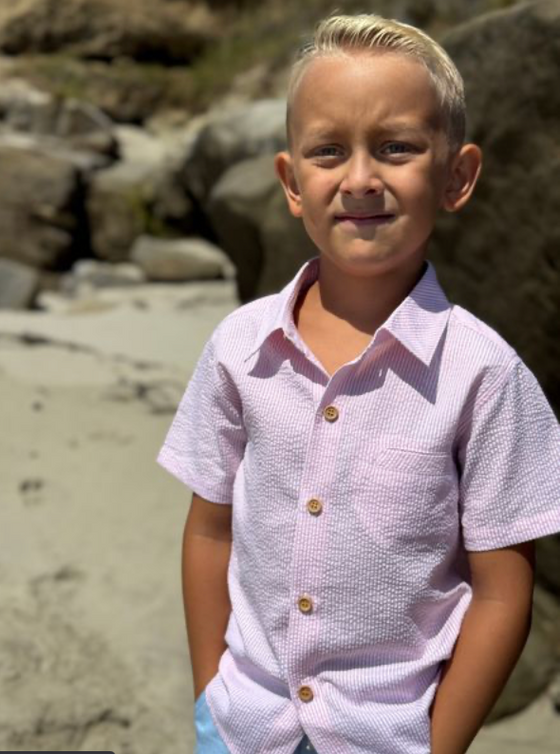 PINK SEERSUCKER NEWPORT WOVEN SHIRT