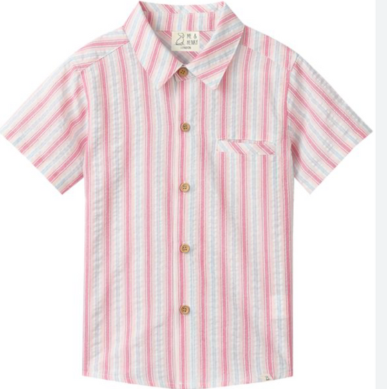 PINK/WHITE/BLUE STRIPE NEWPORT WOVEN SHIRT