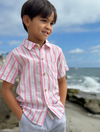 PINK/WHITE/BLUE STRIPE NEWPORT WOVEN SHIRT