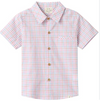 PINK/PEACH BLUE PLAID NEWPORT WOVEN SHIRT
