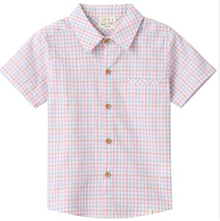  PINK/PEACH BLUE PLAID NEWPORT WOVEN SHIRT