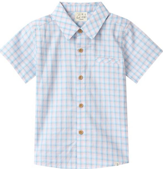 PINK/BLUE PLAID NEWPORT WOVEN SHIRT