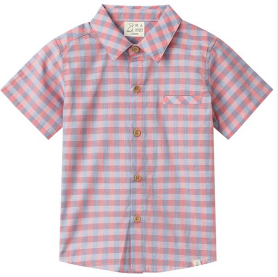 RED/BLUE PLAID NEWPORT WOVEN SHIRT
