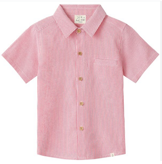 RED/SEERSUCKER NEWPORT WOVEN SHIRT