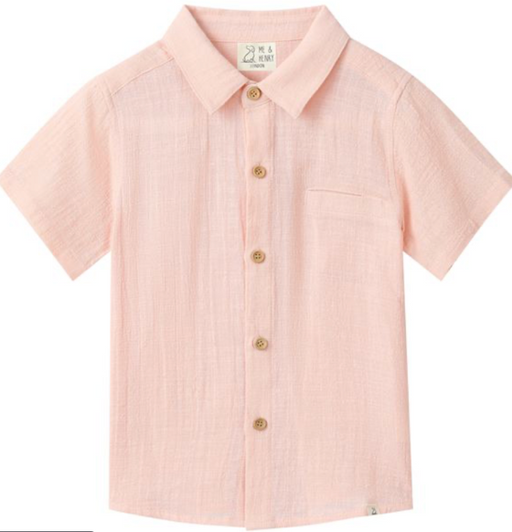 PEACH NEWPORT WOVEN SHIRT