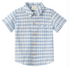 BLUE/ WHITE PLAID  NEWPORT WOVEN  SHIRT