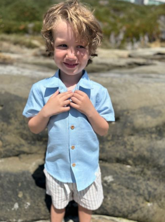 PALE BLUE  NEWPORT WOVEN SHIRT
