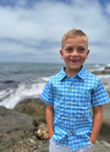 BLUE/ TURQUOISE PLAID NEWPORT WOVEN SHIRT