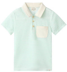  ANCHOR THIN GREEN STRIPE Polo