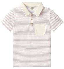  ANCHOR THIN PINK STRIPE Polo