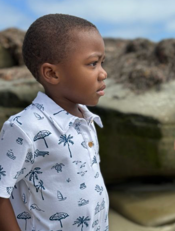 STARBOARD BEACH Printed Polo