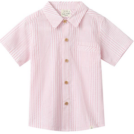 PINK/WHITE STRIPE NEWPORT WOVEN SHIRT