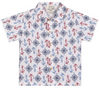 MAUI RED/WHITE/BLUE ANCHORS PRINTED MEN'S WOVEN SHIRT