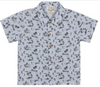 MAUI CHAMBRAY ISLAND PRINTED WOVEN SHIRT