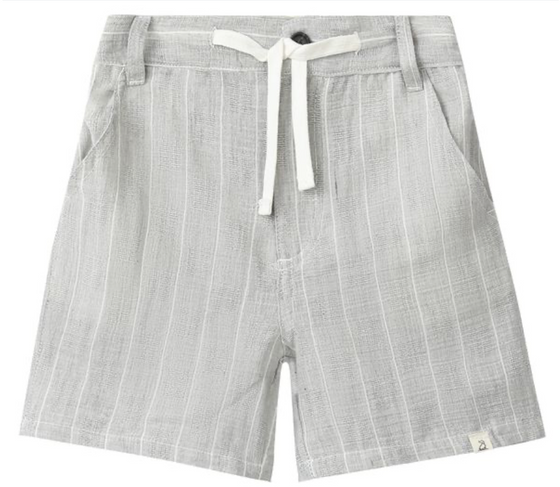 CREW WOVEN GREY TEXTURED PLAID SHORTS