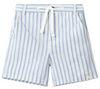 CREW WOVEN BLUE STRIPE SHORTS