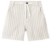 CREW WOVEN BEIGE STRIPE SHORTS