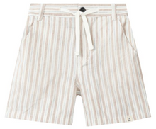  CREW WOVEN BEIGE STRIPE SHORTS
