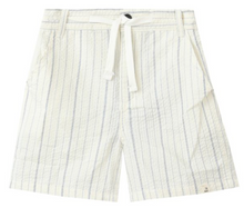  CREW WOVEN CREAM/BLUE SEERSUCKER PLAID SHORTS