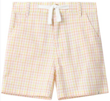  CREW WOVEN PEACH/ LEMON PLAID SHORTS