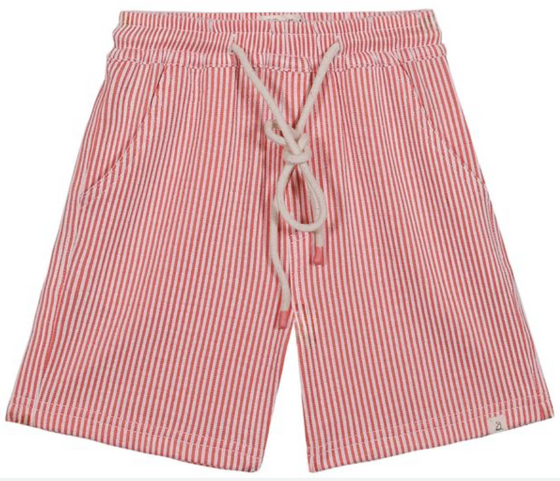 SPLISH RED SEERSUCKER JERSEY KNIT SHORTS