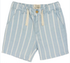 CREW PALE CHAMBRAY STRIPE  WOVEN SHORTS