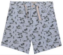  MAHALO CHAMBRAY ISLAND PRINTED WOVEN SHORTS