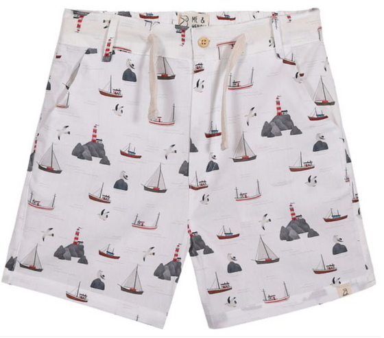 MAHALO WHITE HARBOUR PRINTED WOVEN SHORTS