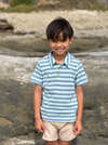 SHIPPING PALE CHAMBRAY/BLUE STRIPE  Polo