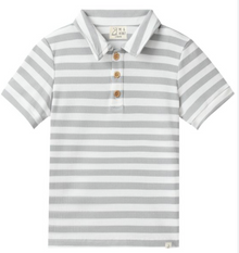  SHIPPING GREY/WHITE STRIPE Polo