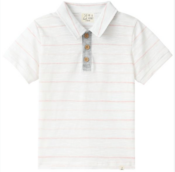POLREATH PINK Stripe Polo