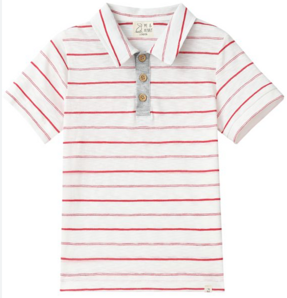 POLREATH RED Stripe Polo