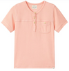 ネイビーピケ半袖ヘンリーTシャツ