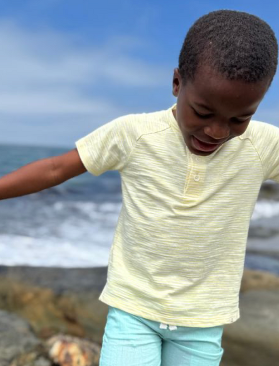 FRIGAT YELLOW Stripe Henley