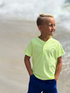 FRIGAT NEON ACID GREEN Stripe  Henley