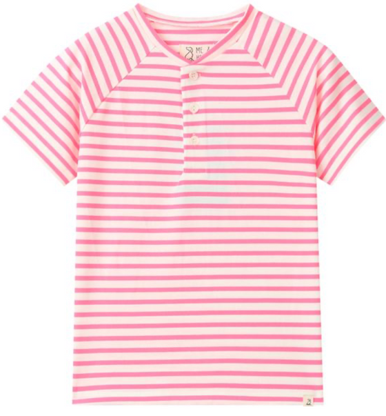 FRIGAT NEON PINK Stripe  Henley