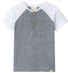  BEACON Heathered Navy Raglan Henley