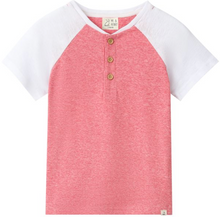  BEACON Heathered Red Raglan Henley