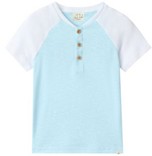  BEACON Heathered Mint Raglan Henley