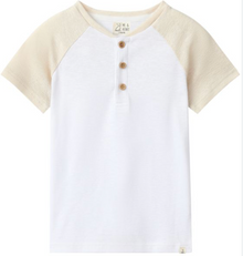  BEACON White/Beige Raglan Henley