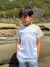 BEACON White/Beige Raglan Henley