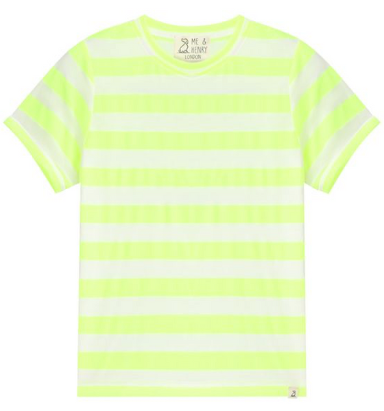 CAMBER Neon/Acid Green Striped Tee