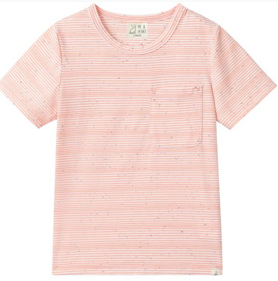 JOSH PEACH SPECKLE STRIPE Tee