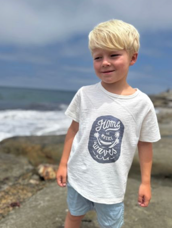FALMOUTH HOME IS WHERE WAVES ARE Printed Tee