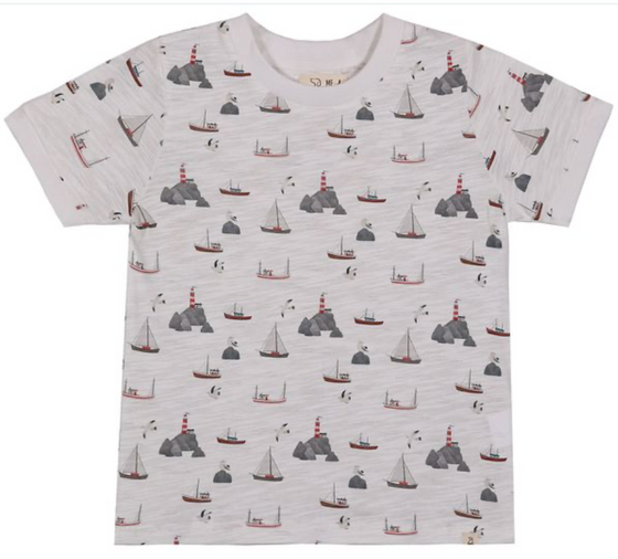 MOUSEHOLE WHITE HARBOUR  All over Printed Tee