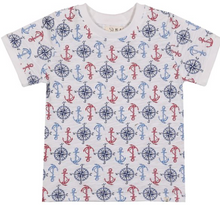  MOUSEHOLE RED/WHITE/BLUE ANCHORS All over Printed Tee